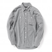 ENGINEERED GARMENTS-Work Shirt - Railroad Narrow St. - Natural : Blue