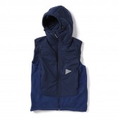 and wander-twill fleece vest - Blue