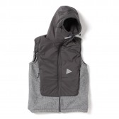 and wander-twill fleece vest - Gray