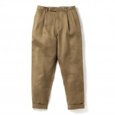 COMOLI-カナパウール 2タックパンツ - Khaki