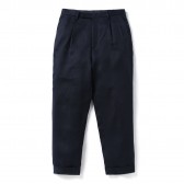 COMOLI-カナパウール 2タックパンツ - Navy