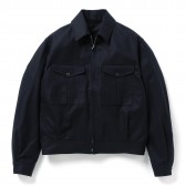 COMOLI-フラノZIPブルゾン - Navy