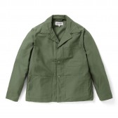ENGINEERED GARMENTS-EG Workaday Utility Jacket - Cotton Reversed Sateen - Olive