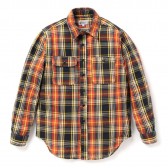 ENGINEERED GARMENTS-EG Workaday Utility Shirt - Indian Plaid - Orange