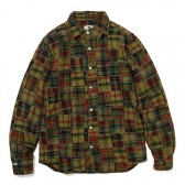 GOODENOUGH-FLANNEL PATCHWORK SHIRT - O.D