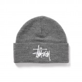 STUSSY-Kids Stock Emb Beanie - Grey Heather