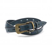 Porter Classic-LEATHER BELT NARROW - Blue