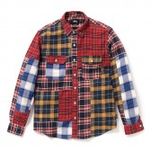 STUSSY-Mixed Plaid Shirt - Multi
