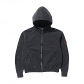 C.E / CAV EMPT-OVERDYE HEAVY ZIP HOODY - Black