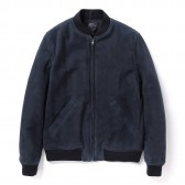 A.P.C.-オイルドゴート スエードブルゾン - Dark Navy