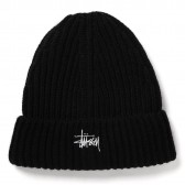 STUSSY-Basic Stock Cuff Beanie - Black