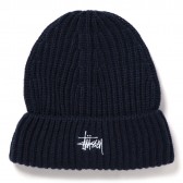 STUSSY-Basic Stock Cuff Beanie - Navy