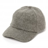 STUSSY-Boiled Wool Stock Logo Cap - Grey
