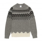 Mr.GENTLEMAN-GEOMETRIC NORDIC KNIT - Grey