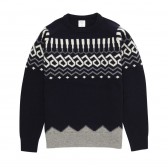 Mr.GENTLEMAN-GEOMETRIC NORDIC KNIT - Navy
