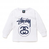 STUSSY-Kids Stock Link L:SL Tee - White