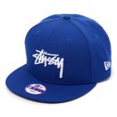 STUSSY-Kids Stock New Era Ball Cap - Blue