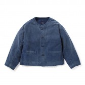 Porter Classic-MOLESKIN NO-COLLAR JACKET - Blue