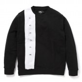 STUSSY-Paneled Crew Neck - Black