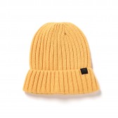 STUSSY-Simple Wool Cuff Beanie - Mustard