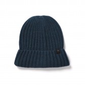 STUSSY-Simple Wool Cuff Beanie - Navy