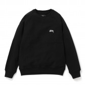 STUSSY-Stock Raglan L:SL Crew - Black