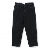 Living Concept-5POCKET WIDE DENIM PANTS / BIO WASH - Black