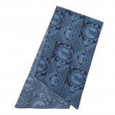 ENGINEERED GARMENTS-Long Scarf - Ethnic Print - Blue : Navy