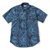 ENGINEERED GARMENTS-Popover BD - Ethnic Print - Blue : Navy