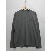 MOUNTAIN RESEARCH-Pocket Tee L:S - ウール天竺 - C.Gray