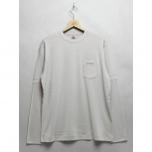 MOUNTAIN RESEARCH-Pocket Tee L:S - ウール天竺 - L.Gray