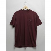 MOUNTAIN RESEARCH-Pocket Tee - ウール天竺 - Wine