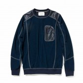 and wander-mixed pile pullover - Navy