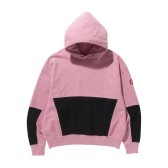 C.E : CAV EMPT-OVERDYE ZIGGURAT PATCH HEAVY HOODY - Pink