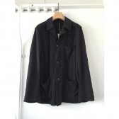 COMOLI-シルクネップ カバーオール - Black
