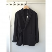 COMOLI-シルクネップ ジャケット - Black