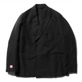 COMOLI-シルクリネン Wジャケット - Navy