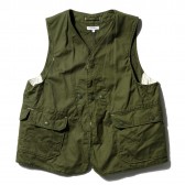 ENGINEERED GARMENTS-Upland Vest - 7oz Cotton Twill - Olive