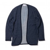 FLISTFIA-Indigo Piping Cardigan - Dark Blue Indigo
