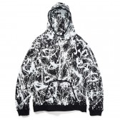 GOODENOUGH-DRIP PRINT VENTED HOODIE - Black