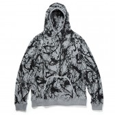 GOODENOUGH-DRIP PRINT VENTED HOODIE - Grey