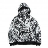 GOODENOUGH-DRIP PRINT VENTED ZIP HOODIE - Black