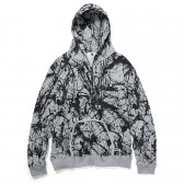 GOODENOUGH-DRIP PRINT VENTED ZIP HOODIE - Grey