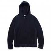 GOODENOUGH-GLITTER RIB ZIP HOODIE - Navy