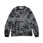 GOODENOUGH-L:S DRIP BORDER SHIRTS - White : Black
