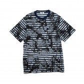 GOODENOUGH-S:S DRIP BORDER SHIRTS - White : Navy