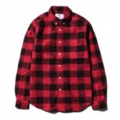 HABANOS-BUFFALLO CHECK CAMO B.D SHIRTS - Red