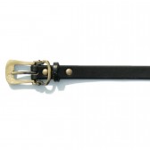 Porter Classic-LEATHER BELT NARROW - Black
