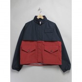 MOUNTAIN RESEARCH-Short Rain Jacket - Navy × Wine