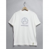 MOUNTAIN RESEARCH-Wreath A - Blue Outline - White
